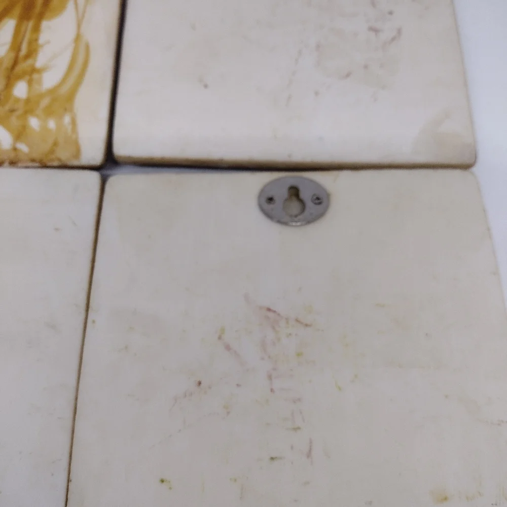 Set of‎ 4 Resin 3D Wall Decor Plaques Tea, Honey, Cookies, and Muffins
